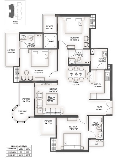 VVIP Yamuna Floor Plan