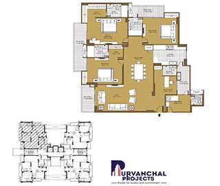 Purvanchal Sunbliss Floor Plan